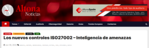 Noticia ALtonaSpain ISO27002